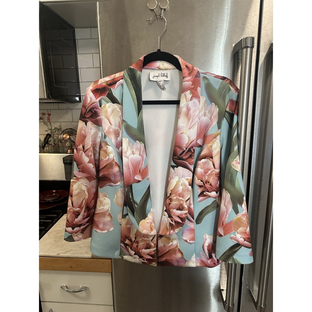 Josepph Ribkoff women's 10 floral jacket runway inspired dark-romantic cruise